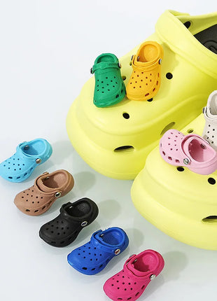 3D New Mini Shoes Shape PVC Shoe Charms for Crocs Accessories Women