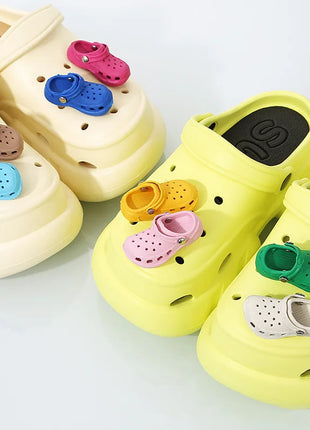 3D New Mini Shoes Shape PVC Shoe Charms for Crocs Accessories Women
