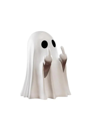 New Cute Middle Finger Ghost Statue Small Halloween Decor for Home