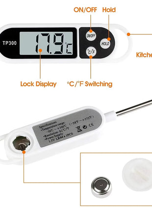Stainless Steel Probe Type Household Food Thermometer Pen Type Milk