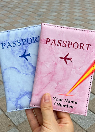 Customize Name Passport Cover Travel Wallet | Passport Holder Travel