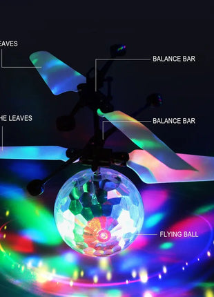 Led Light Suspension Crystal Ball Infrared Induction RC Gesture