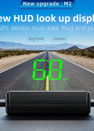 M2 Head Up Display Digital Speedometer GPS HUD Plug And Play For All