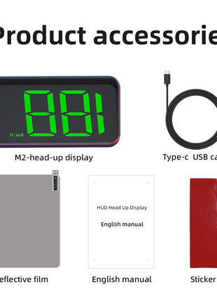 M2 Head Up Display Digital Speedometer GPS HUD Plug And Play For All