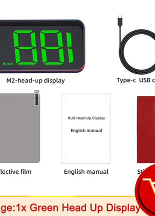 M2 Head Up Display Digital Speedometer GPS HUD Plug And Play For All