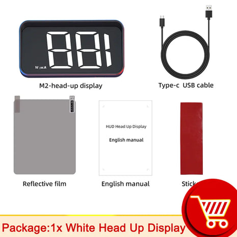M2 Head Up Display Digital Speedometer GPS HUD Plug And Play For All