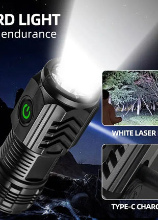 New Ultra Powerful Flashlight 3 Core LED Mini Tactical Flashlight USB