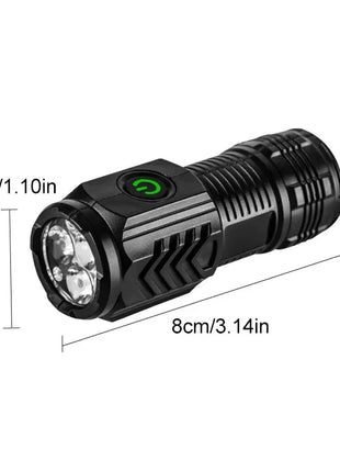 New Ultra Powerful Flashlight 3 Core LED Mini Tactical Flashlight USB