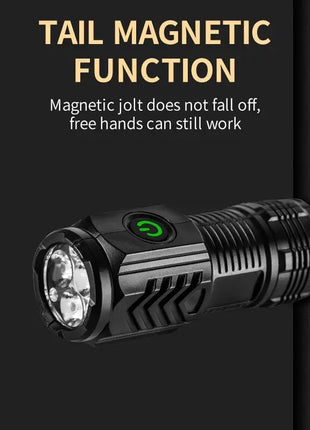 New Ultra Powerful Flashlight 3 Core LED Mini Tactical Flashlight USB
