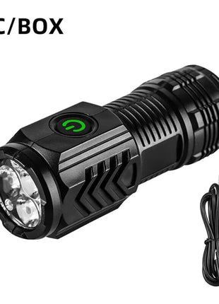 New Ultra Powerful Flashlight 3 Core LED Mini Tactical Flashlight USB