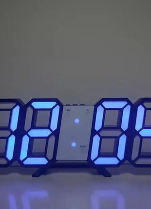 3D Mini Clock LED Digital Wall Clock Desk Clock Electronic Alarm Clock