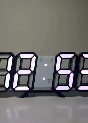 3D Mini Clock LED Digital Wall Clock Desk Clock Electronic Alarm Clock