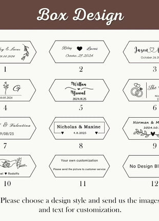 Free Custom Personalized Walnut Wooden Ring Box Engraved Engagement