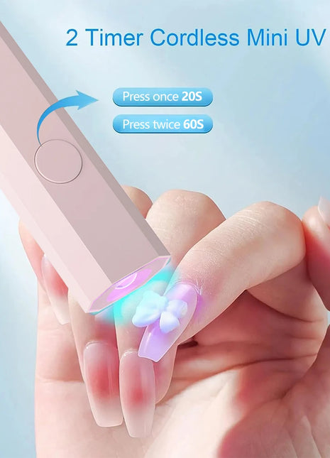 YIKOOLIN Mini 3W UV/LED Light for Nails With LED Display Small