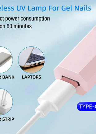 YIKOOLIN Mini 3W UV/LED Light for Nails With LED Display Small