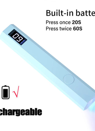 YIKOOLIN Mini 3W UV/LED Light for Nails With LED Display Small