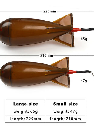 TOLU Fishing Rocket Feeder Large Small Spod Bomb Float Lure Bait