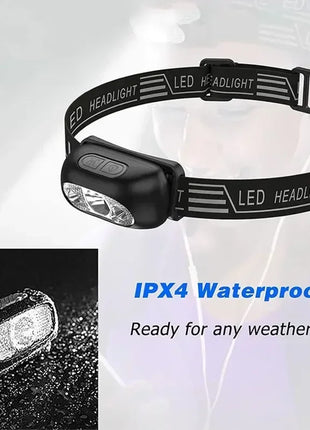 Strong Light Headlamp Portable LED Sensor Headlamp USB Rechargeable