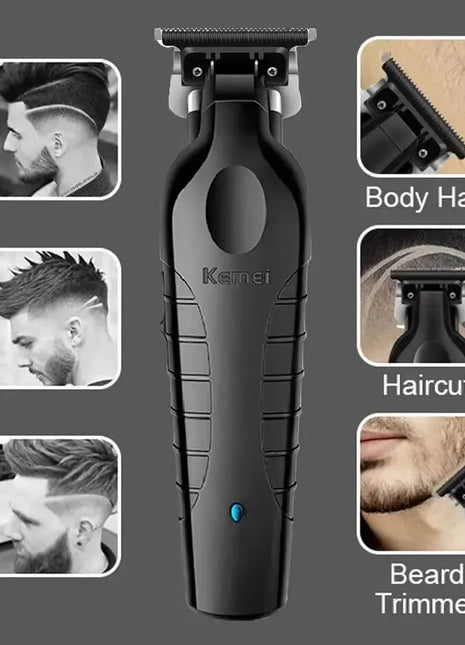Kemei Men's Cordless Hair Clipper USB Rechargeable Electric Hair