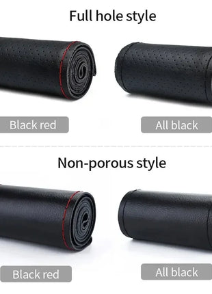 Artificial Leather Steering Wheel Cover Anti-Slip Braiding Cover For