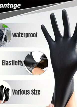 30/50/100PCS Black Nitrile Gloves Household Kitchen Bathroom Cleaning