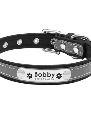 Reflective Pet Dog Custom Collar Adjustable Free Engraved Small Medium