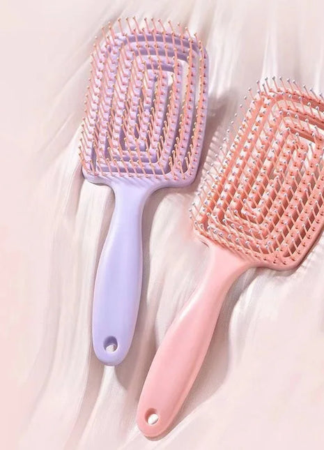 1Pcs Elastic Massage Comb Hollow Out Hair Brush Scalp Massage Combs