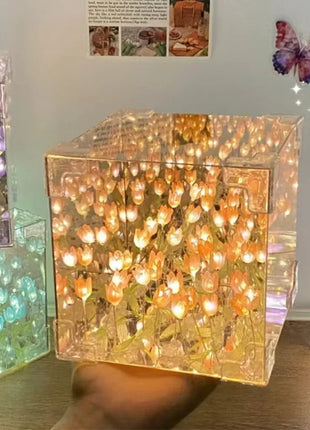 2025New Creative Diy Tulip Flower Sea Cube Three-Dimensional Small
