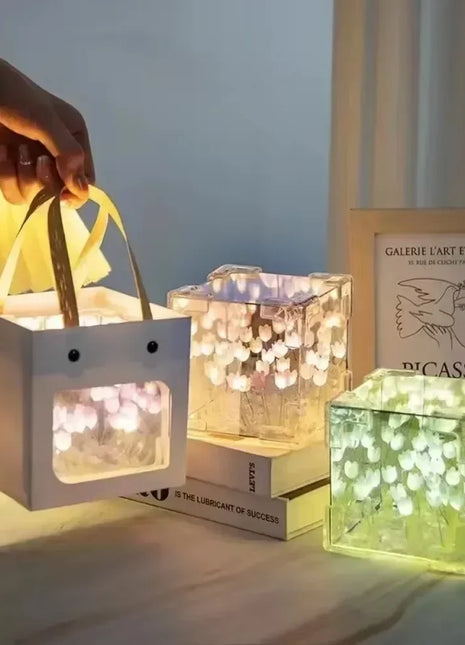 2025New Creative Diy Tulip Flower Sea Cube Three-Dimensional Small