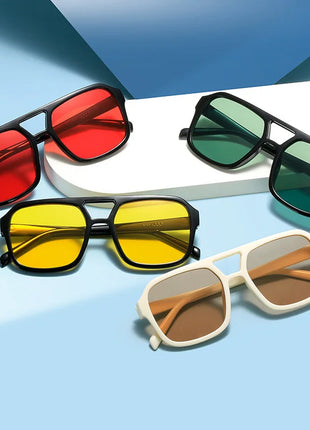 adult style, sunglasses, square Double new beam personalized Korean
