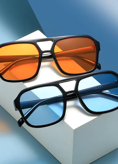 adult style, sunglasses, square Double new beam personalized Korean