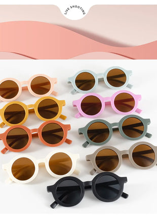 Children's sunglasses, inset style  round frame, 1-7 year old baby