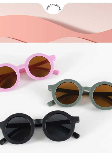 Children's sunglasses, inset style  round frame, 1-7 year old baby