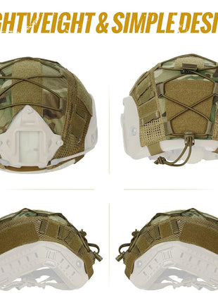 BOOIU Tactical Helmet Cover for MH PJ BJ OPS-Core Fast Helmet Hunting