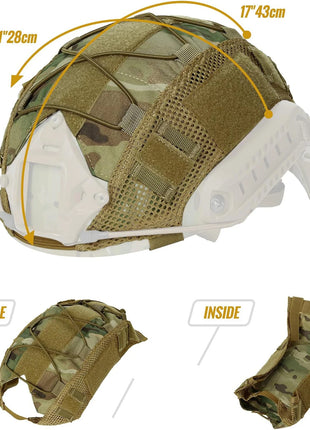 BOOIU Tactical Helmet Cover for MH PJ BJ OPS-Core Fast Helmet Hunting