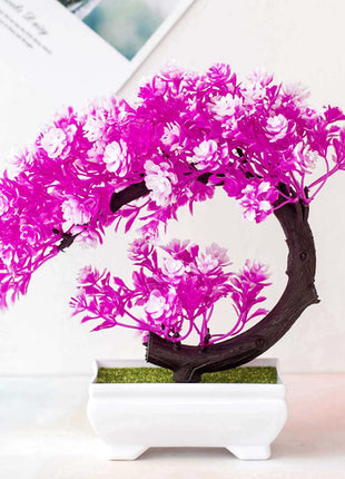 Crescent Style Bonsai Simulation Plant Thousand Layer Flower Bonsai
