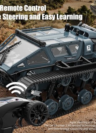 JJRC C8812 LED Light Full Scale Tracked Tank Simulation Model Toy RC