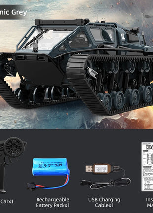 JJRC C8812 LED Light Full Scale Tracked Tank Simulation Model Toy RC