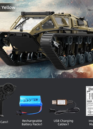 JJRC C8812 LED Light Full Scale Tracked Tank Simulation Model Toy RC