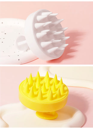 1PCS scalp massager shampoo brush, scalp cleaning brush, silicone, for