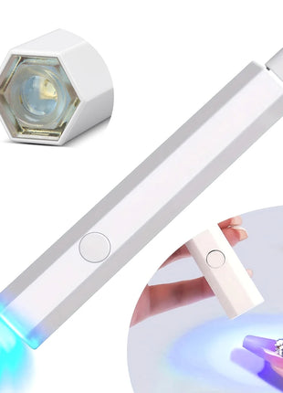 Rechargeable UV LED Nail Lamp Portable Handheld Nail Dryer with 2