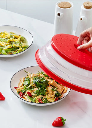 Collapsible Microwave Cover Lid Folding Silicone Microwave Plate Cover
