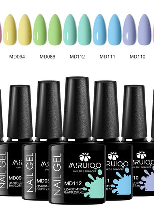 7pc Nail Gel Polish Set DIY Nail Art Design All For Decoration Soak