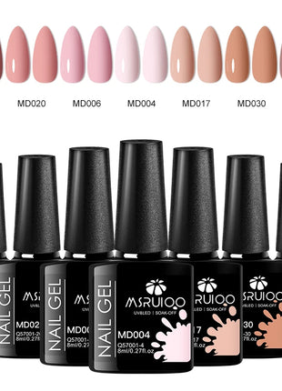 7pc Nail Gel Polish Set DIY Nail Art Design All For Decoration Soak