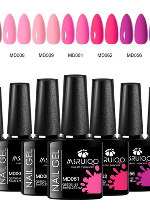7pc Nail Gel Polish Set DIY Nail Art Design All For Decoration Soak