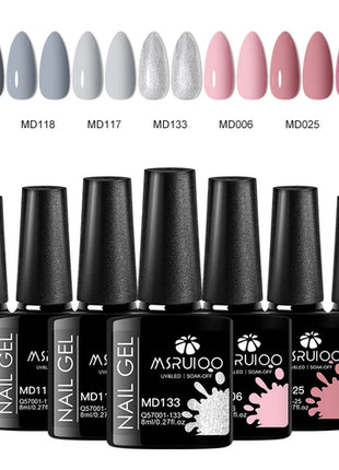 7pc Nail Gel Polish Set DIY Nail Art Design All For Decoration Soak