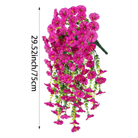 Simulation eucalyptus morning glory wall hanging artificial green