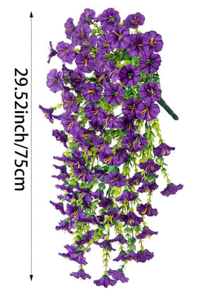 Simulation eucalyptus morning glory wall hanging artificial green