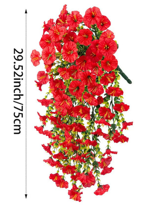 Simulation eucalyptus morning glory wall hanging artificial green