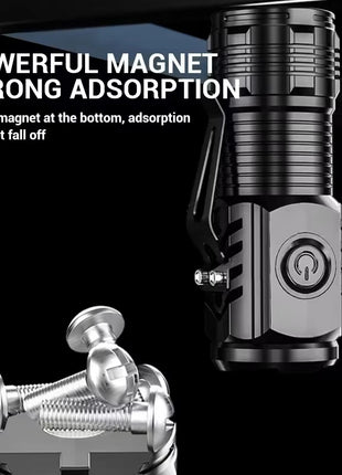 Portable Mini LED Flashlight Powerful 3*Wick Small Pocket Torch USB
